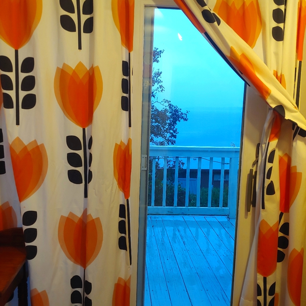 Floral print curtians